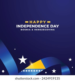 Bosnia independence day vector design template