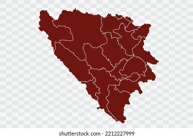 Bosnia Map burnt brown Color on White Background quality files Color (701205) png