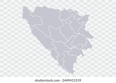 Bosnien Karte Wolkenfarbe auf weißem Hintergrund Qualität Dateien PNG