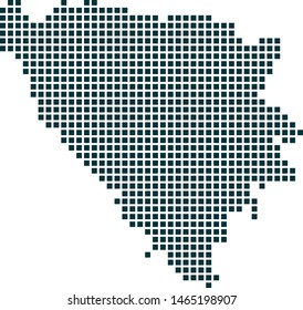 Bosnia map dotted style. Vector illustration isolated. Vector dotted map of Bosnia isolated on white background. Symbol for your web site design map logo, app, ui, Travel vector eps10.