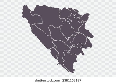 Bosnia Map Graphite Color on White Background quality files Png