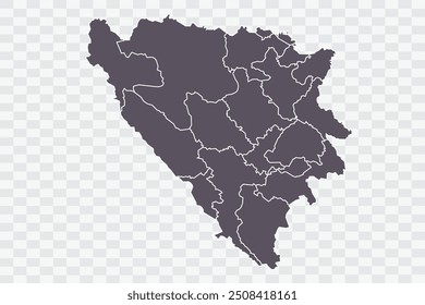 Bosnia Map Smoke Color on White Background quality files Png