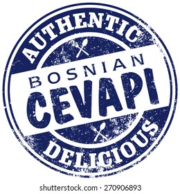 bosnian cevapi stamp