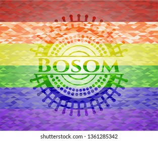 Bosom lgbt colors emblem 