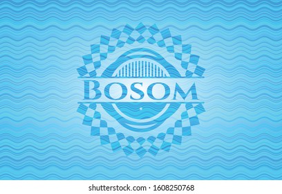 Bosom water wave emblem background. Vector Illustration. Detailed.