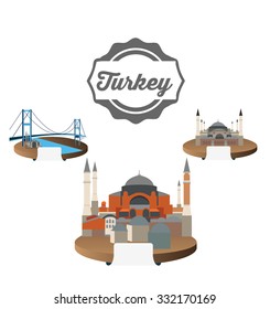 Bosphorus Bridge ,Hagia Sophia Sultan Ahmed Mosque in Turkey