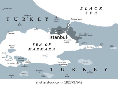 Sea Of Marmara On Map Marmara Sea Images, Stock Photos & Vectors | Shutterstock