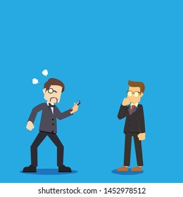 boss angry to his employee