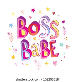 boss babe - hand lettering