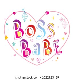 boss babe hand lettering design