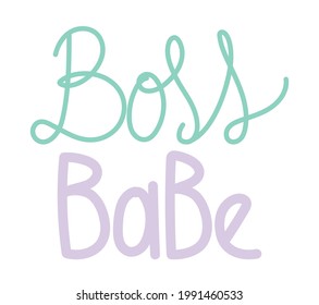 Boss Babe Inscription Text Isolated