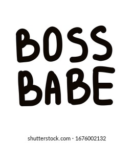 Jefe, nena.Ilustración vectorial sobre el poder de fondo blanco de las niñas. Igualdad. Feminismo.
