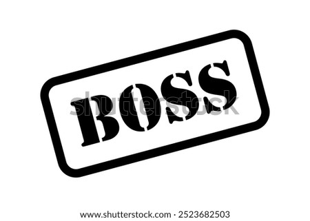 Boss black stamp vector isolated