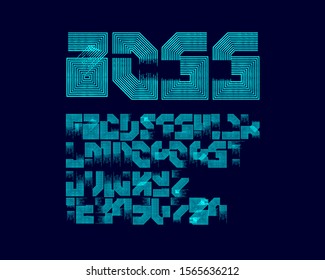 BOSS bold font set in vector format