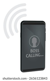 Boss calling icon. vector illustration	