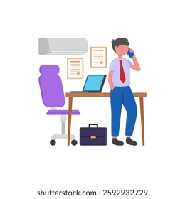Boss cartoon character vector illustration