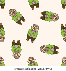 boss , cartoon seamless pattern background