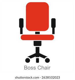 Boss Chair vector icon concept design