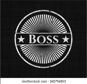 Boss chalkboard emblem