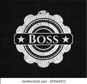 Boss with chalkboard texture