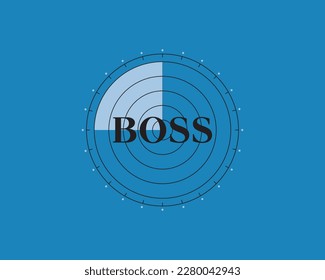  boss, circle stripes, design vector