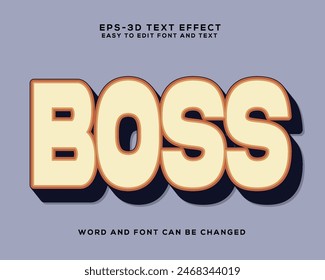 Boss farbiger 3D-Texteffekt