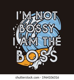 I am boss concept vector design