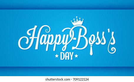 boss day logo vintage lettering design background