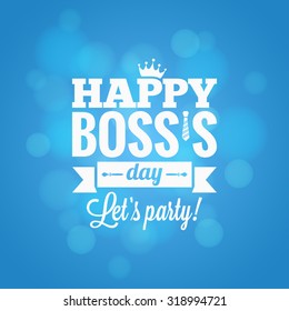 boss day party card design vector background