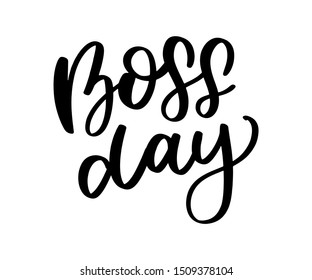 Boss Day Vintage Lettering Background Vector Stock Vector (Royalty Free ...