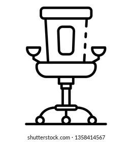 Boss desk chair icon. Outline boss desk chair vector icon for web design isolated on white background