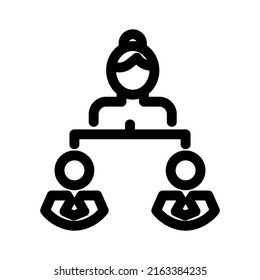boss direct employees icon or logo isolated sign symbol vector illustration - high quality black style vector icons
