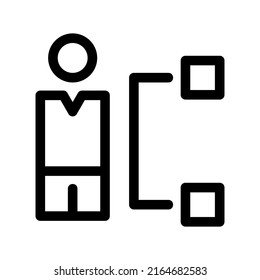 boss direct employees icon or logo isolated sign symbol vector illustration - high quality black style vector icons
