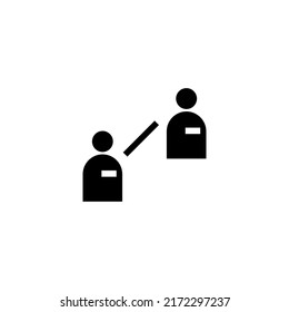 boss direct employees icon or logo isolated sign symbol vector illustration - high quality black style vector icons
