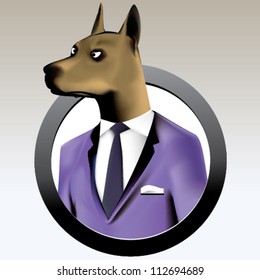 boss with dogs head