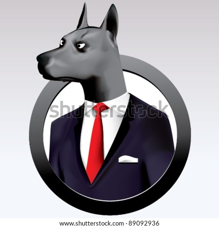 boss with dogs head