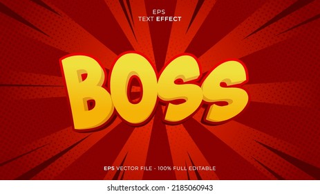 boss editable text effect font