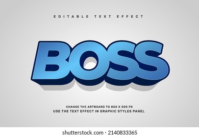 Boss editable text effect template