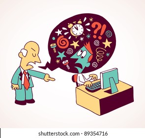 Boss and employee