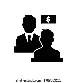 Icono de jefe y empleado en vector.