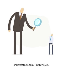 Boss examines its employee