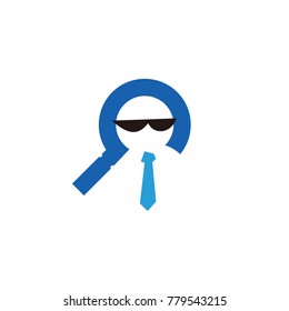 boss find logo vector flat template