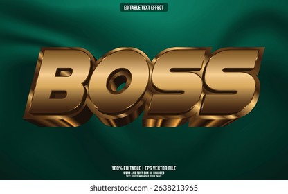 Boss gold 3D editable text effect
