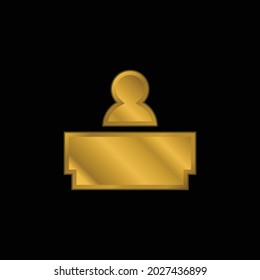 Boss gold plated metalic icon or logo vector