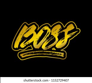 Boss Handwritten lettering.