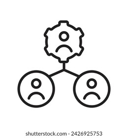 Boss icon, leader, hierarchy, structure, hierarchical structure, worker, networking