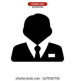 boss icon or logo isolated sign symbol vector illustration - high quality black style vector icons
