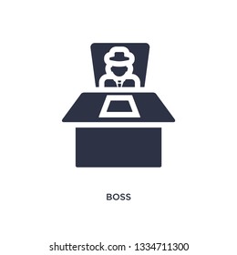 boss icon. Simple element illustration from job resume concept. boss editable symbol design on white background. Can be use for web and mobile.