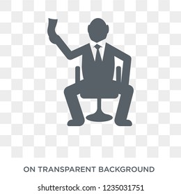 Boss icon. Trendy flat vector Boss icon on transparent background from Luxury collection. 