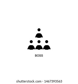 boss icon vector black design